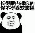 长得跟内裤似的怪不得喜欢装逼表情包