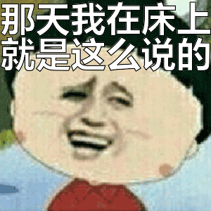 那天我在床上就是这么说的表情包