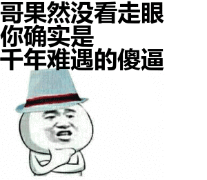 哥果然没看走眼你确实是千年难遇的傻逼表情包